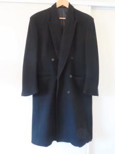 Mens Double Breasted Black Trench Coat