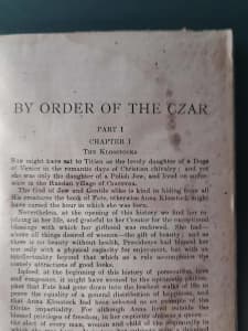 Antique Book Of By Order Of The Czar, By Joseph Hatton - 1890