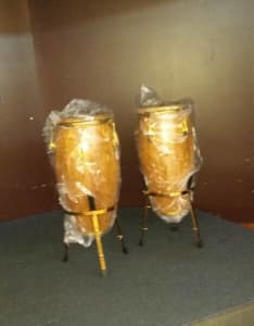 CONGAS SET OF 2 (NEW 11,5 and 12,5 Diameter) with Stands 