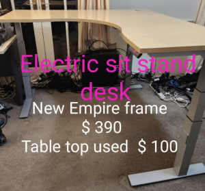 NEW Empire electric sit stand desk table workstation frame office work