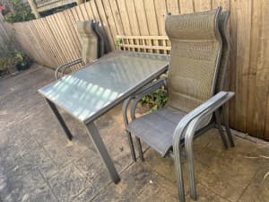 Aluminium Outdoor Furniture - Square Table (4 Chairs Sold)