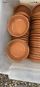 45 x 10.5cm terracotta plant pot bases dishes for pots or craft