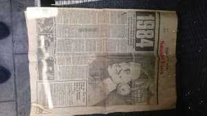 1984 new years eve news paper. the age lift out (dec 31 1983) rare