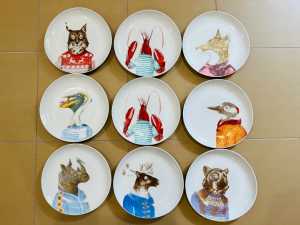 Dapper Dining Plates (Set of 9)