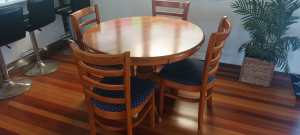 Wooden round dining table