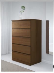 New Ikea MALM chest of 6 drawers Ash Veneer. Delivery Available.