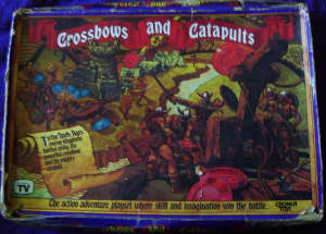 SOLD PENDING PICK UP crossbows & catapults rare board game $125