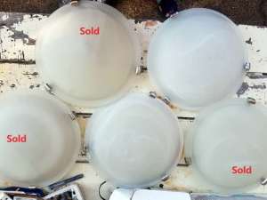 Oyster Light Fittings x 2 Dameter 30mm in Good Condition $20