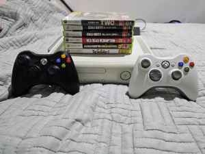 Xbox 360 with a heap of games