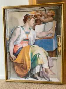 Michelangelo Sistine Chapel - Sibyl framed prints x2