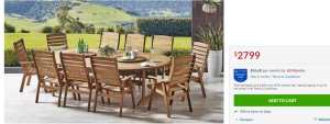 Outdoor dining table with 10 chairs