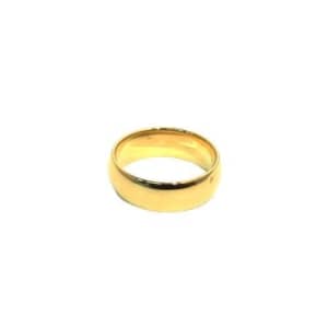 18ct Yellow Gold Unisex Ring Size L
