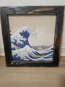 Japenese Great Wave Tapestry Artwork