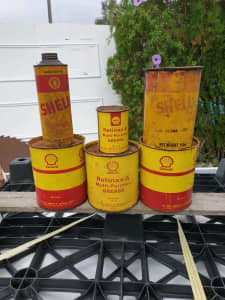 Shellmania motor oil / grease tins job lot