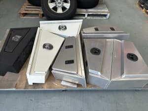 Tapered under tray ute toolboxes
