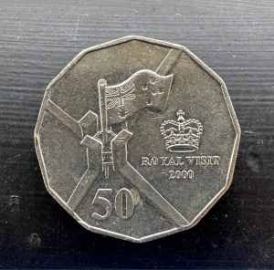 2000 - Royal Visit - Australian 50 cent coins 