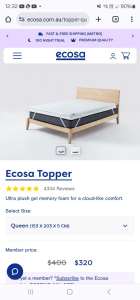 Ecosa Mattress Topper 