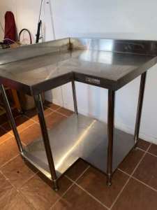 Stainless Steel corner work bench Simply Stainless