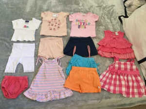 SIZE 0 BABY GIRL BUNDLE OF CLOTHES - 12 items for