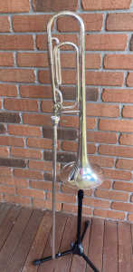 SOLD - Conn 50H Bb/F Director Trombone (Silver 1970s era)