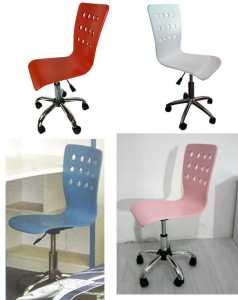 Brand new high quality gas lift swivel chair white blue red pink