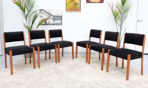 FREE DELIVERY-Retro Vintage Mid Century Dining Chairsx6