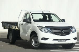 2017 Mazda BT-50 UR0YE1 XT 4x2 Cool White 6 Speed Manual Cab Chassis