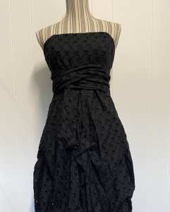 Wind & Water Black Strapless Dress (Size S)
