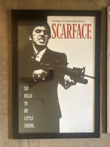 Framed Scarface poster