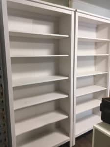 White Timber Book Cases x 2