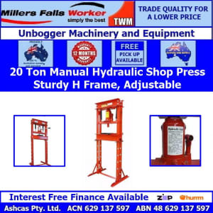 Millers Falls TWM 20 Ton Hydraulic Shop Press
