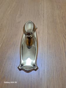 Passage Polished Brass Delf Door Knob On Backplate 