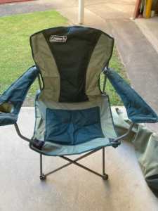 Large Coleman folding camping chair in carry bag. Knoxfield