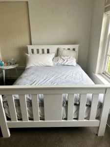 A1 Furniture White Double Bed Solid Timber Frame!!!! 