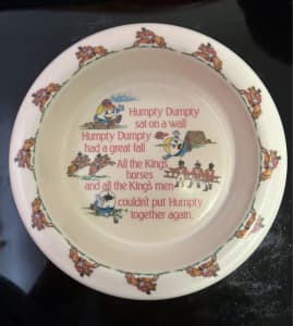 FREE - NALLY Melamine Humpty Dumpy Children’s Cereal Bowl and Plate
