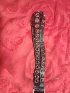 Black and Silver leather belt 