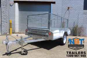 7x4 Gal Fully Welded Single Axle Tipper Trailer & 600mm Cage ATM750kg