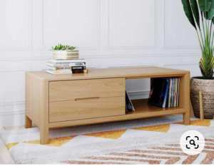 TV Unit or Coffee Table (American Oak Solid Timber with Drawers)