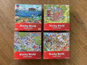 4 x Wacky World Jigsaw Puzzles