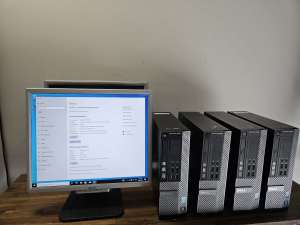 4x Dell Optiplex 9020 Desktops with 2x Acer Monitors
