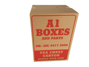 Packing Boxes New Tea Chest Size $3.95 Less $1.50 Refund If Returned