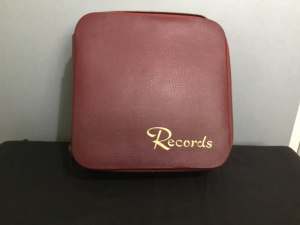Vinyl Zippered Records Carry Case, Vintage 60s.