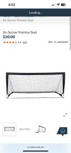 FOR SALE 2m Soccer goals x2
