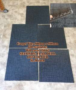 Carpet Tiles Seconds Bitumen Colour 500mm