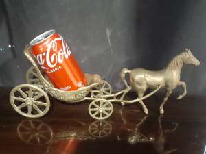 Brass Horse & Cart