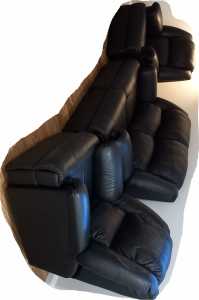 Leather Lounge Suite with recliners chairs