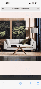Domayne Alara 3 Seat Sofa Upholstered Fabric Lounge - Mist Grey