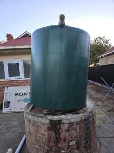 2300 litre rainwater tank.