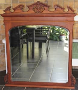 Large Bevel mirror in timber frame