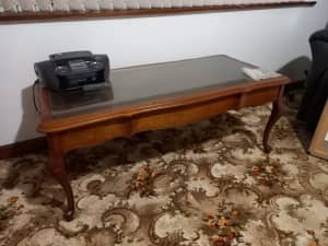 Vintage Coffee Table with Glass Top - Excellent condition
